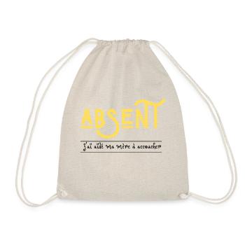 absent j'ai aidé ma mère à accoucher - Sac de sport léger - nature - Devant