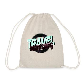 camping beer travel typography eat sleep travel - Turnbeutel - Natur - Vorne