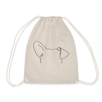 Hundeohren- Outline - Turnbeutel - Natur - Vorne