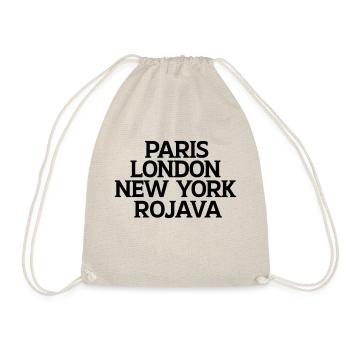 Paris London New york rojava - Drawstring Bag - nature - Front