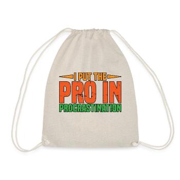 Je mets le pro en procrastination 6 - Sac de sport léger - nature - Devant
