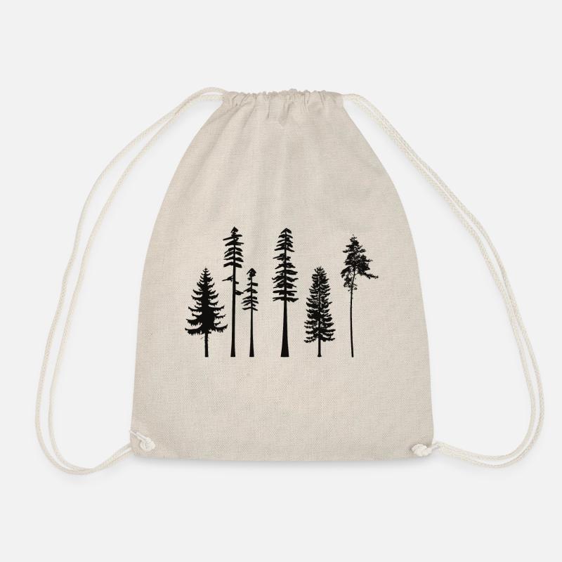 pine tree - Drawstring Bag - nature