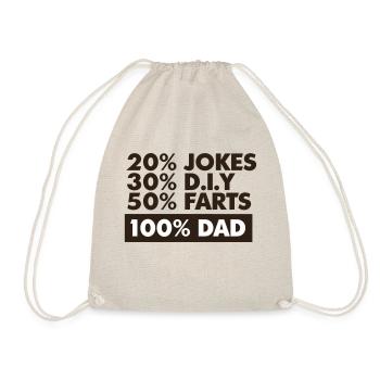 100 Prozent DAD - Turnbeutel - Natur - Vorne