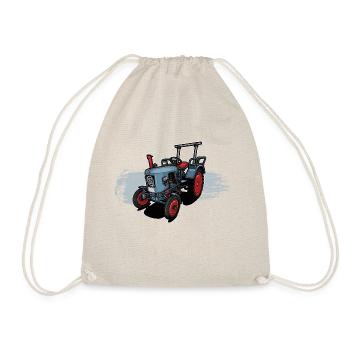 Classic Tractor // Bulldog // Illustration - Drawstring Bag - nature - Front