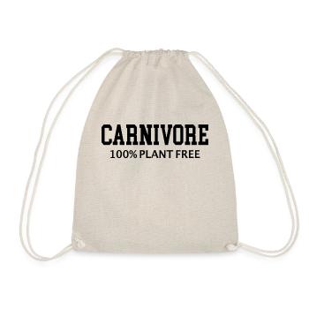 Carnivore lustige Sprüche Anti Vegan Grillen - Turnbeutel - Natur - Vorne