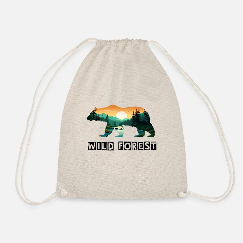 Bear – Wild Forest - Drawstring Bag - nature