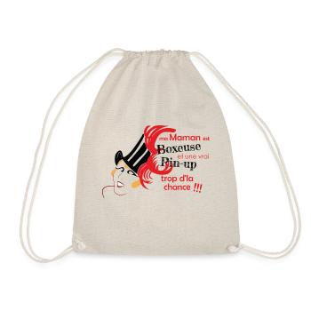 maman pinup boxeuse - Sac de sport léger - nature - Devant