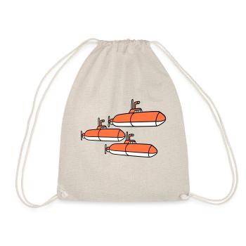3 U-Boote Flotte Drei Geschwader Gruppe Team Crew - Turnbeutel - Natur - Vorne