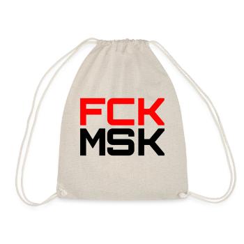 FCK MSK in Deinen WUNSCHFARBEN! - Turnbeutel - Natur - Vorne
