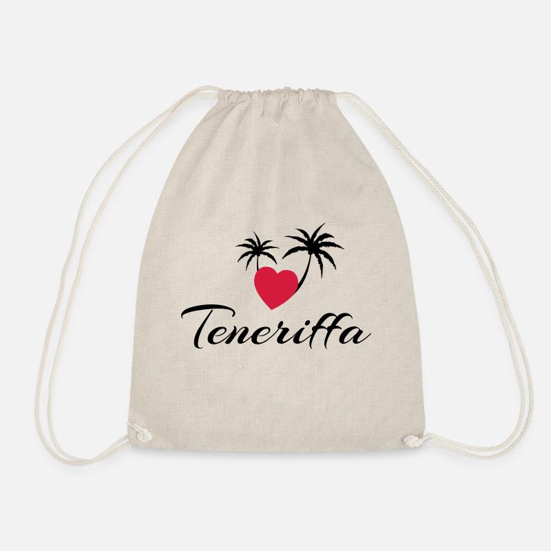 Teneriffa mit Herz - Turnbeutel - Natur