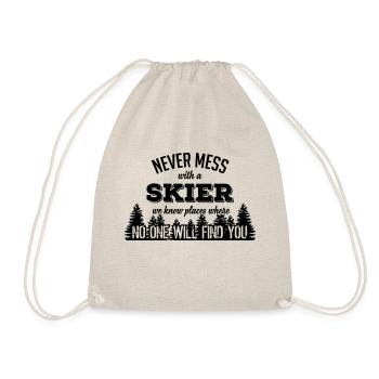 never mess with a skier - Turnbeutel - Natur - Vorne