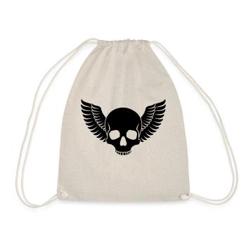 Skull Wings - Drawstring Bag - nature - Front