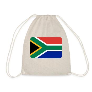 SOUTH AFRICA FLAG round corner 400 dpi - Turnbeutel - Natur - Vorne