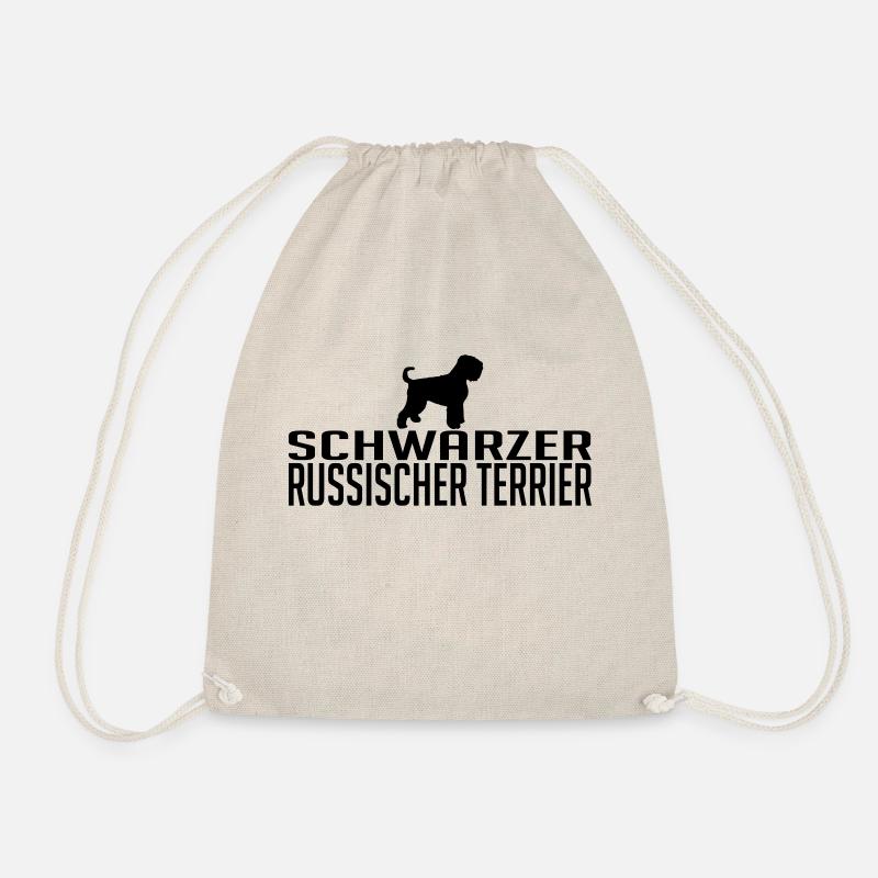 SCHWARZER RUSSISCHER TERRIER Hunderasse Wilsigns - Turnbeutel - Natur