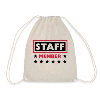 Staff Member Freunde Team Mitarbeiter Crew Logo - Turnbeutel - Natur - Vorne