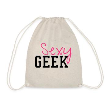 Sexy Geek - Drawstring Bag - nature - Front