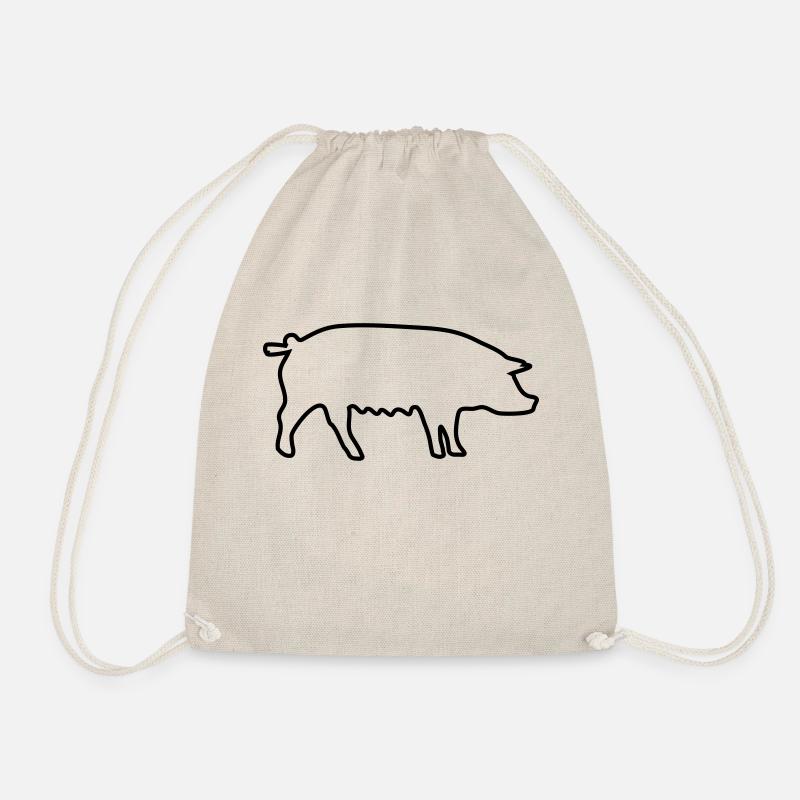 schwein - Turnbeutel - Natur