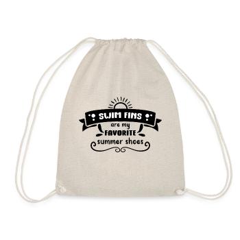 Swim fins are my favorite - Drawstring Bag - nature - Front