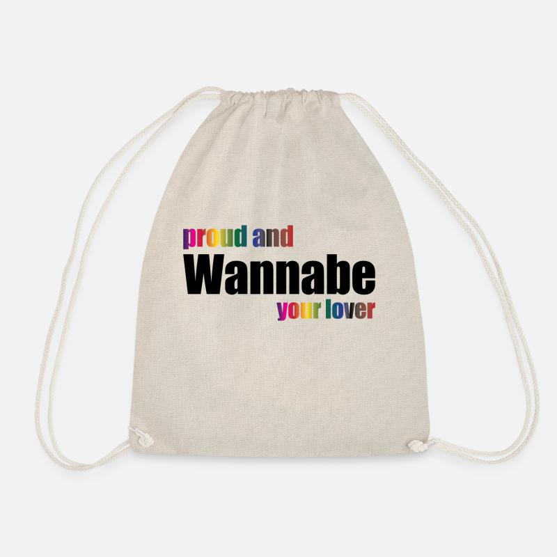 proud and want to lover - Drawstring Bag - nature