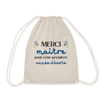 Merci maître pour cette première année d'école - Sac de sport léger - nature - Devant