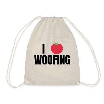 i love woofing - Drawstring Bag - nature - Front