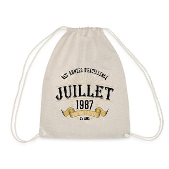 35 Ans Anniversaire Vintage Né(e) en Juillet 1987 - Sac de sport léger - nature - Devant