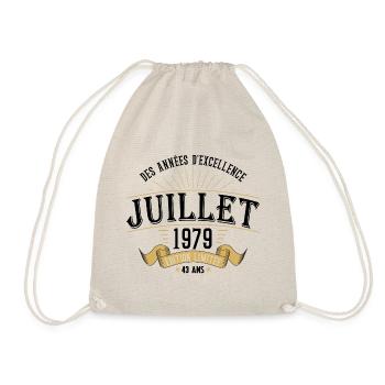 43 Ans Anniversaire Vintage Né(e) en Juillet 1979 - Sac de sport léger - nature - Devant