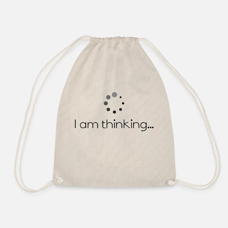 I Am Thinking - Drawstring Bag - nature