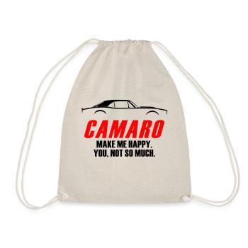 CAMARO MAKE ME HAPPY, YOU NOT SO MUCH - Drawstring Bag - nature - Front
