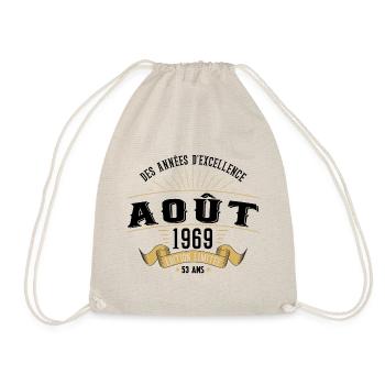 53 Ans Anniversaire Vintage Né(e) en Août 1969 - Sac de sport léger - nature - Devant