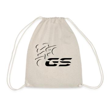 Logo GS-Fahrer Nr. 6 | black - Turnbeutel - Natur - Vorne