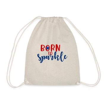 born to sparkle 4th of july america - Drawstring Bag - nature - Front