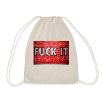 Fuck It Brick Wall Graffiti - Drawstring Bag - nature - Front