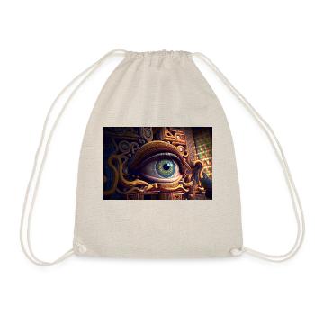 looking eye by daniel costa 4 - Drawstring Bag - nature - Front