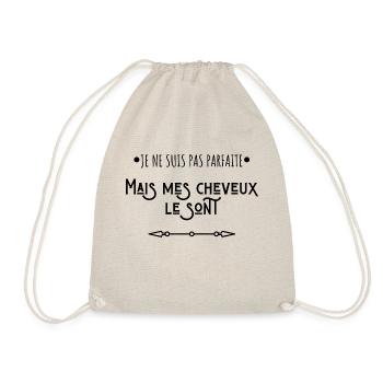 Je ne suis pas parfaite mes cheveux le sont - Sac de sport léger - nature - Devant