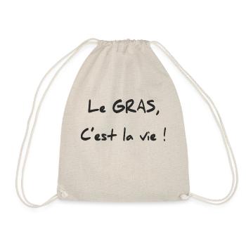 LE GRAS C'EST LA VIE - Sac de sport léger - nature - Devant