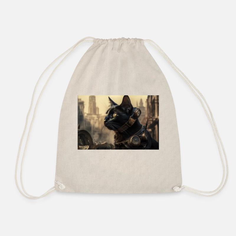 Cat Black 8 - Turnbeutel - Natur