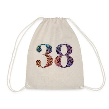 38th Birthday Leopard - Drawstring Bag - nature - Front
