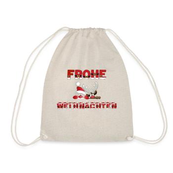 Frohe Weihnachten - Turnbeutel - Natur - Vorne
