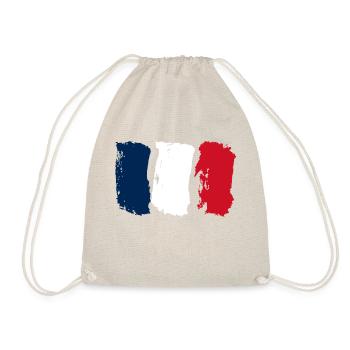 France Flag - Vintage - Drawstring Bag - nature - Front