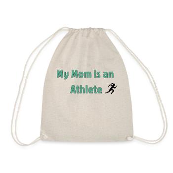 My Mom is an Athlete - Drawstring Bag - nature - Front