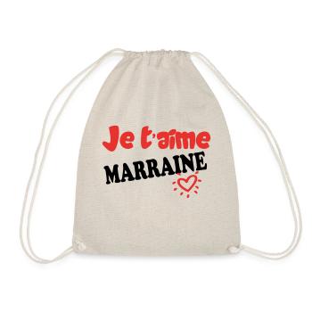 Je t'aime MARRAINE - Sac de sport léger - nature - Devant