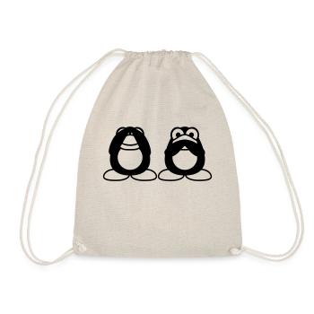 2 Pingouins ne parlant rien Voir Muet Aveugles Amis - Sac de sport léger - nature - Devant