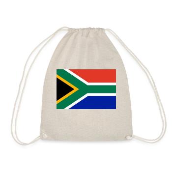 South Africa flag banner - Drawstring Bag - nature - Front