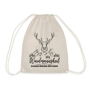 Jäger T-Shirt-Waidmannsheil-Jagen Hegen Pflegen - Turnbeutel - Natur - Vorne