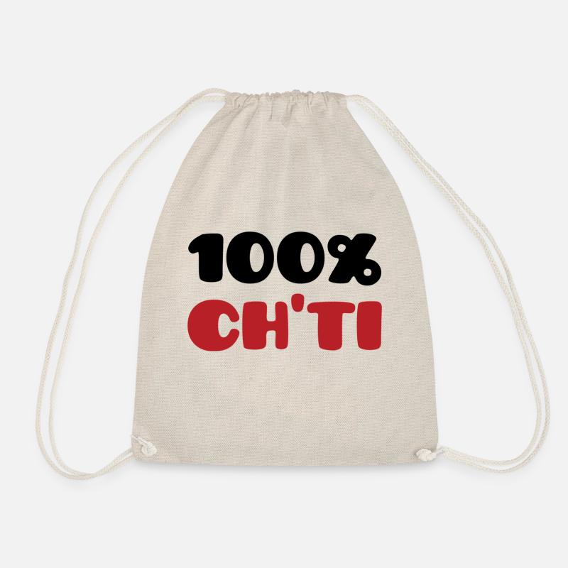 100% Ch'ti - Drawstring Bag - nature