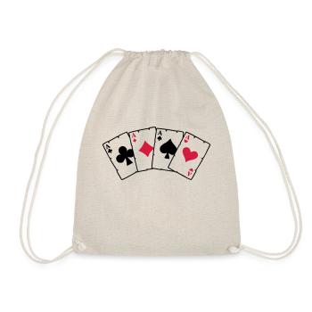 Poker Cards - Poker Cards - Drawstring Bag - nature - Front