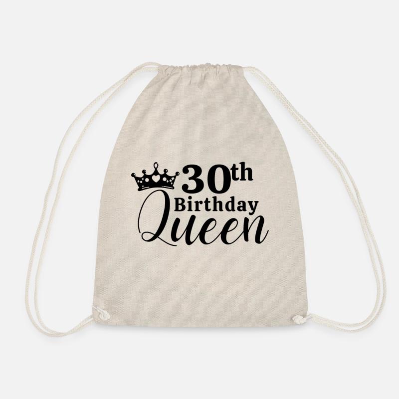 30th birthday - Drawstring Bag - nature