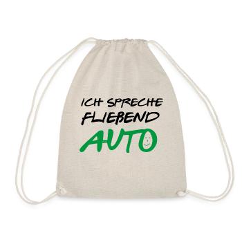 ICH SPRECHE FLIEßEND AUTO VERDE - Turnbeutel - Natur - Vorne