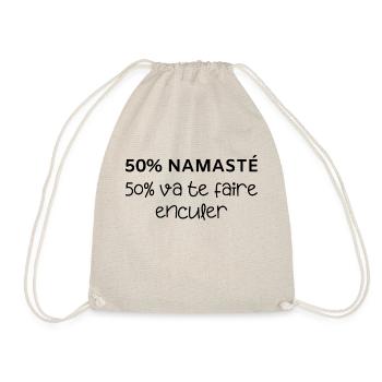 50% namasté 50% va te faire enculer - Sac de sport léger - nature - Devant